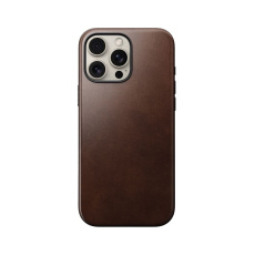 Nomad Modern Leather Case MagSafe kryt iPhone 16 Pro Max tmavě hnědý (Horween kůže)