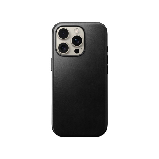 Nomad Modern Leather Case MagSafe kryt iPhone 16 Pro černý (Horween kůže)
