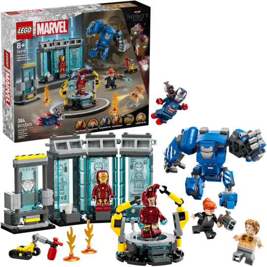 LEGO Marvel 76315 Iron Man a jeho laboratoř: Síň brnění