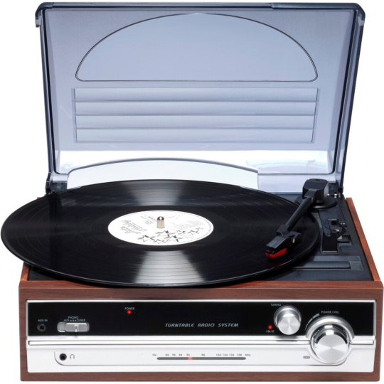 Denver VPR-190 gramofon s rádiem hnědý Denver VPR-190 gramofon s rádiem hnědý