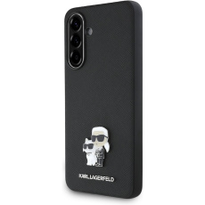 Karl Lagerfeld PU Saffiano Metal Karl and Choupette kryt Samsung Galaxy A36 černý
