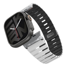 SKINARMA Gemini magnetický řemínek Apple Watch 49/46/45/44mm světle šedý