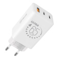 OBAL:ME GaN 65W nabíječka USB-A/2x USB-C bílá