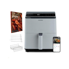 Cosori Dual Blaze 6,4L SMART horkovzdušná fritéza + 5x špíz a gril. rošt šedá