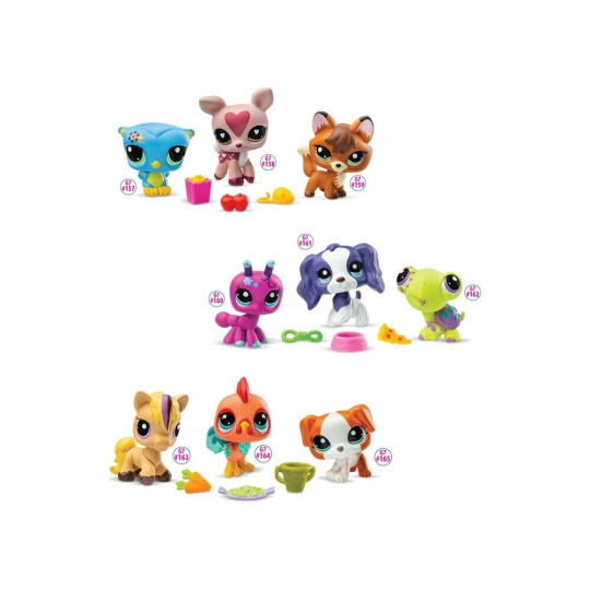 Set tří figurek Hasbro Littlest Pet Shop zvířecí tria tuba