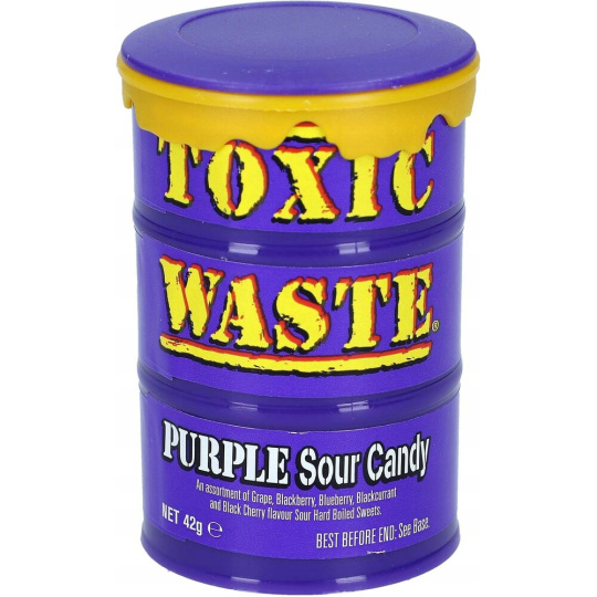 Kyselé bonbony Toxic Waste - Fialový soudek 42g