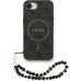 Guess PU Leather 4G Colored Ring Strap MagSafe kryt iPhone 16e černý