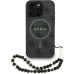 Guess PU Leather 4G Colored Ring Strap MagSafe kryt iPhone 15 Pro černý