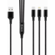 OBAL:ME 3v1 AllConnect Fast Charge USB-A/USB-C, Lightning, Micro-USB Kabel (1,2m) černý