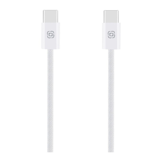 OBAL:ME Super Fast USB-C/USB-C pletený kabel (60W) 1m bílý