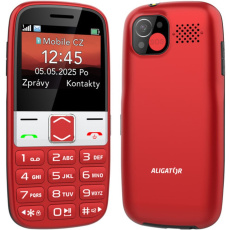 ALIGATOR A775 Senior + stolní nabíječka červený
