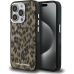 Karl Lagerfeld IML Leopard MagSafe kryt iPhone 15 Pro hnědý