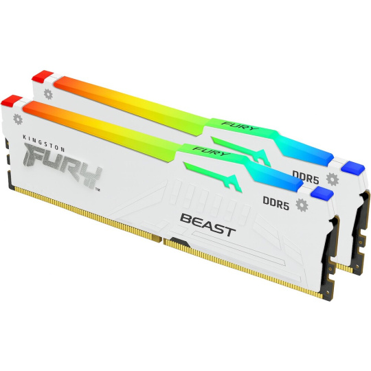 Kingston FURY Beast White RGB DDR5 32GB 6000MHz CL36 DIMM (2x16GB) EXPO/XMP