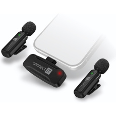 CONNECT IT Lavalier bezdrátový mikrofon s USB-C (set) černý CONNECT IT Lavalier bezdrátový mikrofon s USB-C (set) černý