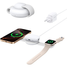 Anker MagGo B25M8 3v1 MagSafe nabíječka (15W) bílá