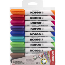 Kores K-MARKER popisovače na bílé tabule s kulatým hrotem 10 kusů