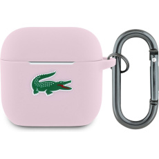 Lacoste Liquid Silicone Croc Logo pouzdro AirPods 4 růžové