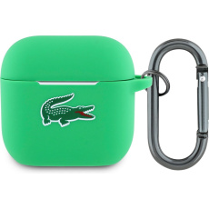 Lacoste Liquid Silicone Croc Logo pouzdro AirPods 4 zelené