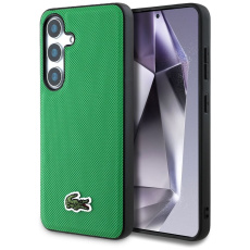 Lacoste Iconic Petit Pique Woven Logo MagSafe kryt Samsung Galaxy S25 zelený