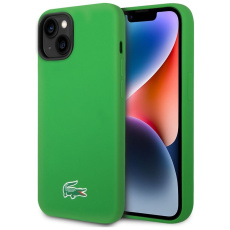 Lacoste Liquid Silicone Microfiber Croc Logo MagSafe kryt iPhone 13/14/15 zelený