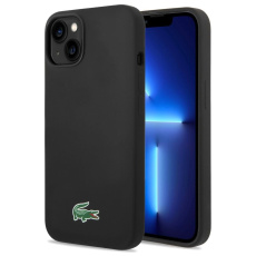 Lacoste Liquid Silicone Microfiber Croc Logo MagSafe kryt iPhone 13/14/15 černý