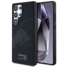 Oracle Red Bull Racing Leather Meshed Debossed Logo MagSafe kryt Samsung Galaxy S25 Ultra modrý