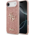 Guess PU Fixed Glitter 4G Metal Logo kryt iPhone Air růžový
