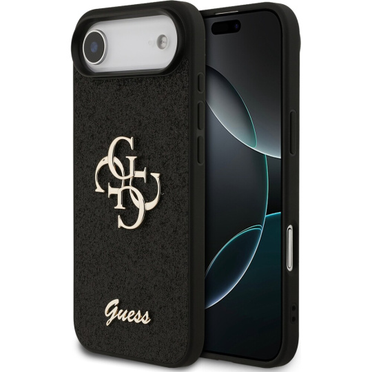 Guess PU Fixed Glitter 4G Metal Logo kryt iPhone Air černý