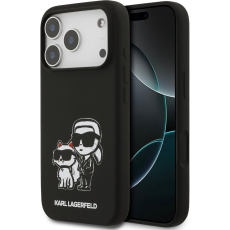 Karl Lagerfeld Liquid Silicone K&CH Sketch MagSafe kryt iPhone 17 Pro černý Karl Lagerfeld Liquid Silicone K&CH Sketch MagSafe kryt iPhone 17 Pro černý