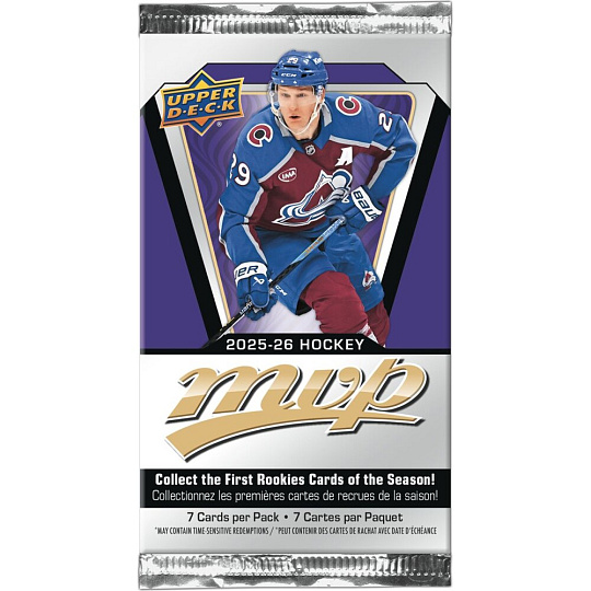 Hokejové karty 2025-26 Upper Deck MVP Hockey Gravity Balíček