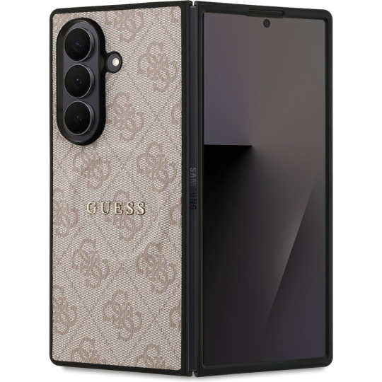 Guess PU Leather 4G Colored Ring Magnetic kryt Samsung Galaxy Z Fold 7 růžový