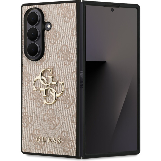 Guess PU 4G Metal Logo kryt Samsung Galaxy Z Fold 7 růžový