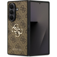Guess PU 4G Metal Logo kryt Samsung Galaxy Z Fold 7 hnědý