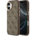 Guess PU Leather 4G Gold Frame MagSafe kryt iPhone 17 hnědý