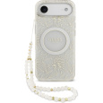 Guess IML Flowers Allover Strap MagSafe kryt iPhone Air bílý