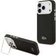 Lacoste Iconic Petit Pique Camera Stand MagSafe kryt iPhone 17 Pro černý