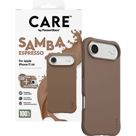 PanzerGlass® CARE Samba kryt s MagSafe Apple iPhone Air Espresso
