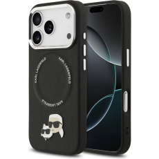 Karl Lagerfeld PU Karl and Choupette Heads Pins MagSafe kryt iPhone 17 Pro Max černý Karl Lagerfeld PU Karl and Choupette Heads Pins MagSafe kryt iPhone 17 Pro Max černý