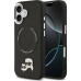 Karl Lagerfeld PU Karl and Choupette Heads Pins MagSafe kryt iPhone 17 černý