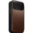 Nomad Modern Leather Folio MagSafe kožené pouzdro iPhone 17 Pro Max Brown