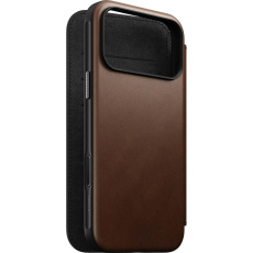 Nomad Modern Leather Folio MagSafe kožené pouzdro iPhone 17 Pro Max Brown