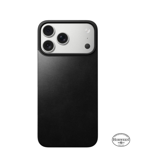 Nomad Magnetic Leather Back (Horween) Magsafe kožený kryt iPhone 17 Pro Max Black Nomad Magnetic Leather Back (Horween) Magsafe kožený kryt iPhone 17 Pro Max Black