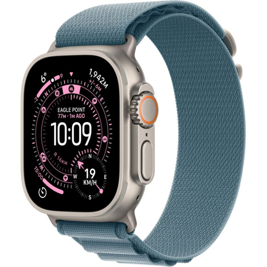 Apple Watch Ultra 3 (2025) 49mm Přírodní titan se světle modrým alpským tahem M