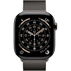 Apple Watch Series 11 Cellular (46mm) Břidlicově šedý titan s břidlicově šedým milánským tahem M/L