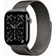 Apple Watch Series 11 Cellular (46mm) Břidlicově šedý titan s břidlicově šedým milánským tahem M/L