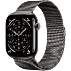 Apple Watch Series 11 Cellular (46mm) Břidlicově šedý titan s břidlicově šedým milánským tahem S/M Apple Watch Series 11 Cellular (46mm) Břidlicově šedý titan s břidlicově šedým milánským tahem S/M