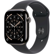 Apple Watch Series 11 Cellular (46mm) Břidlicově šedý titan s černým sportovním řemínkem S/M Apple Watch Series 11 Cellular (46mm) Břidlicově šedý titan s černým sportovním řemínkem S/M