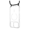 FIXED MagPure Neck kryt s černou šňůrkou na krk pro Apple iPhone 17 Pro Max