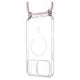 FIXED MagPure Neck kryt s růžovou šňůrkou na krk pro Apple iPhone 17 Pro