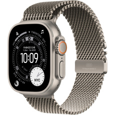 Apple Watch 49/46/45/44mm milánský tah z přírodního titanu střední